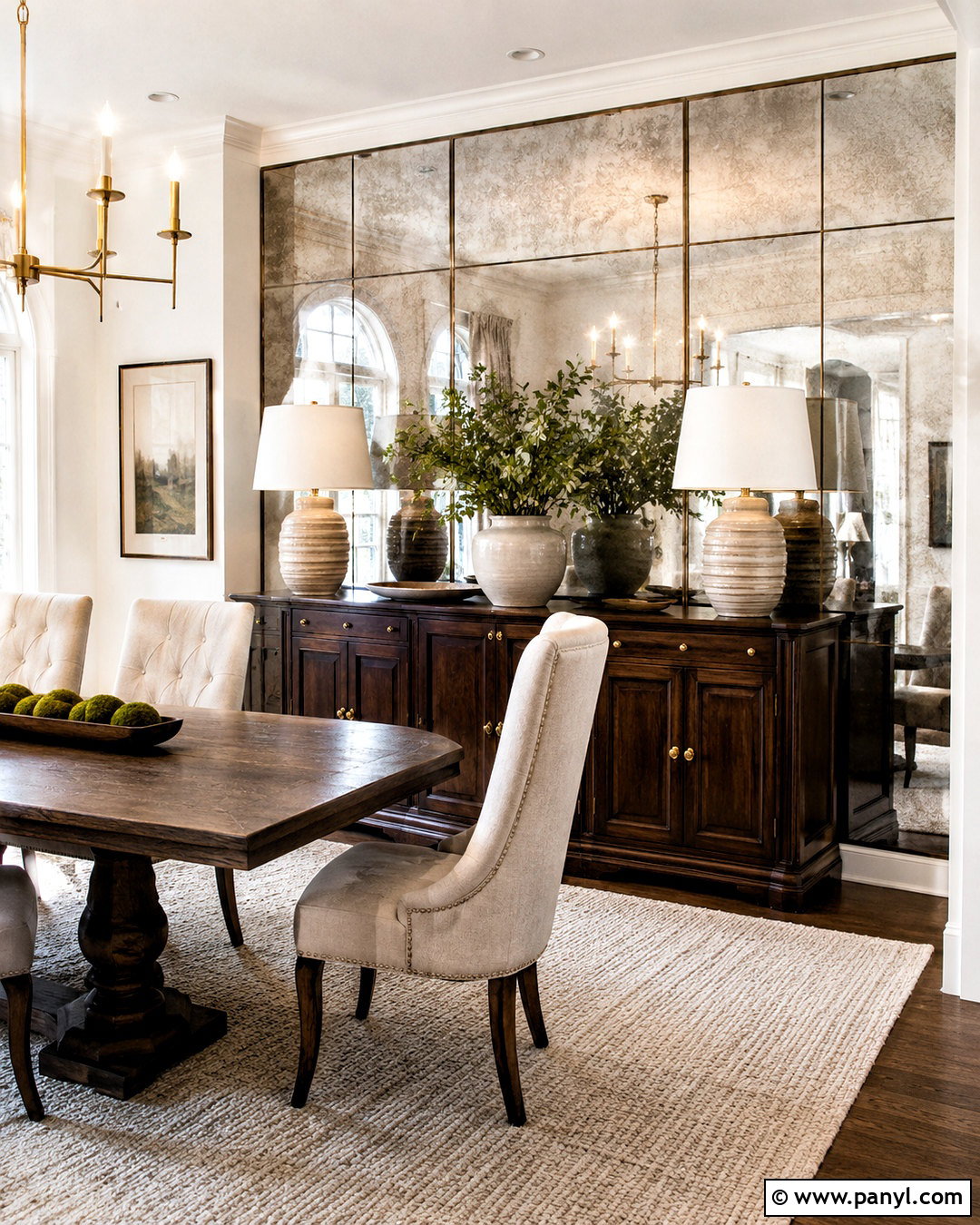 Antique Mirror Wall - 20 decorative wall design ideas