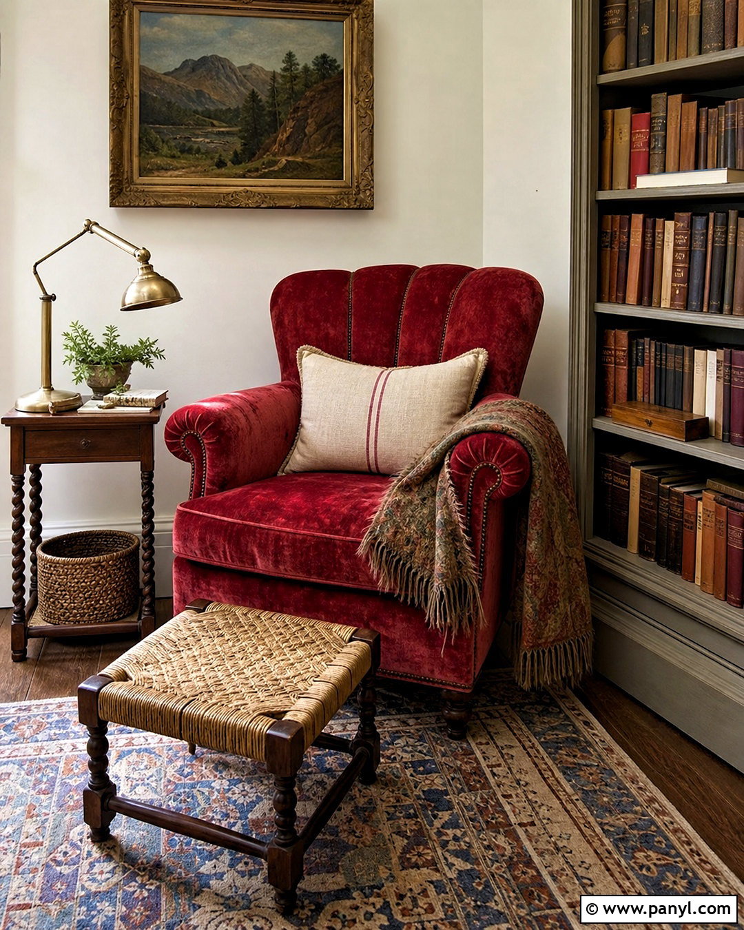Antique Red Accent Chair - 20 antique red home decor ideas