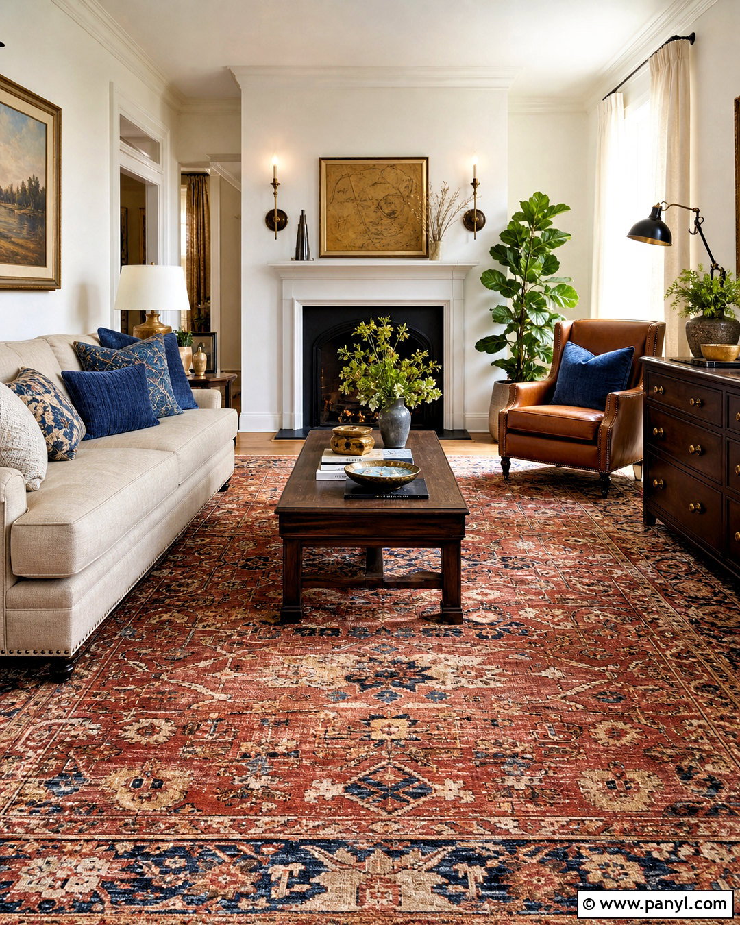 Antique Red Area Rug - 20 antique red home decor ideas