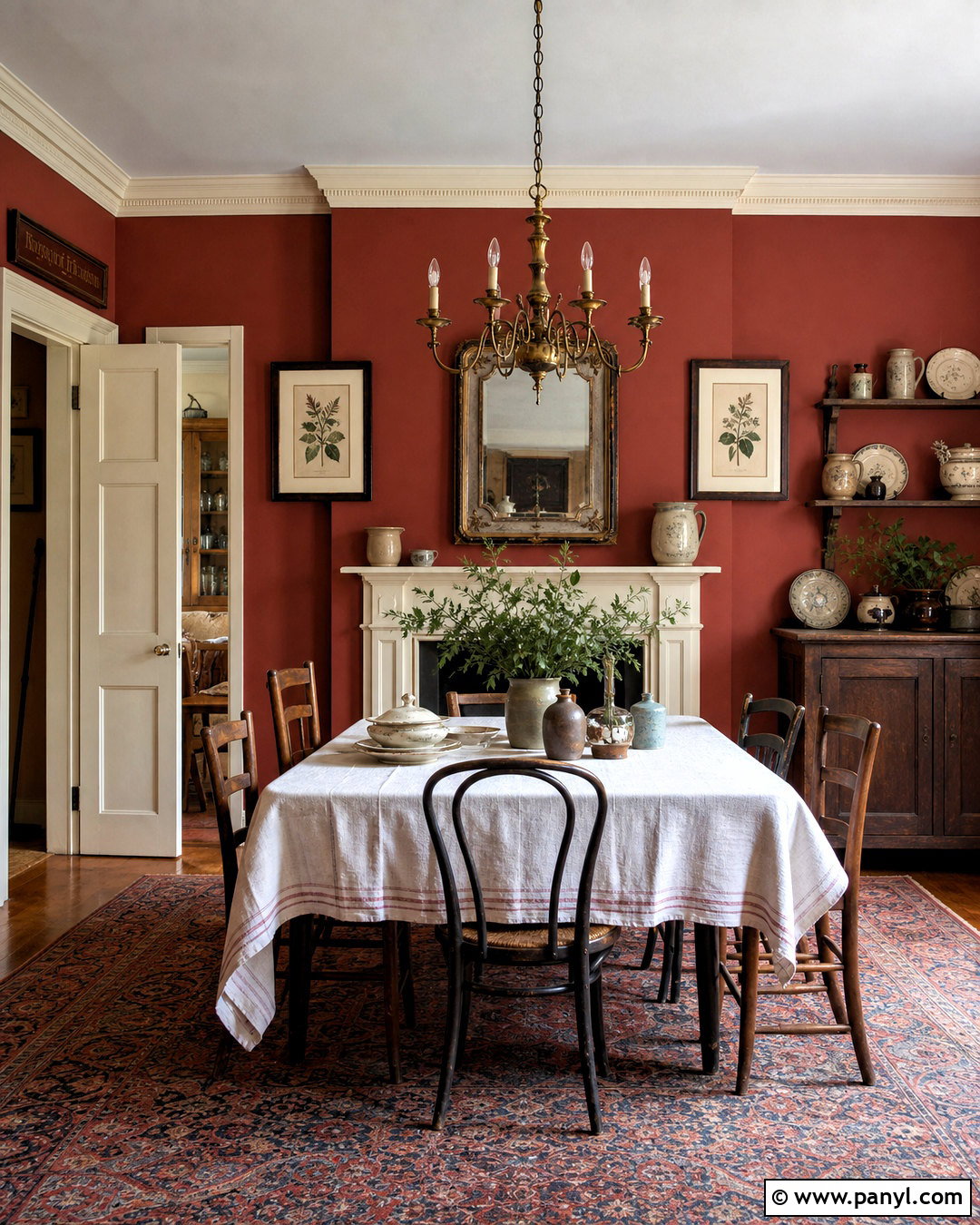 Antique Red Dining Room - 20 antique red home decor ideas