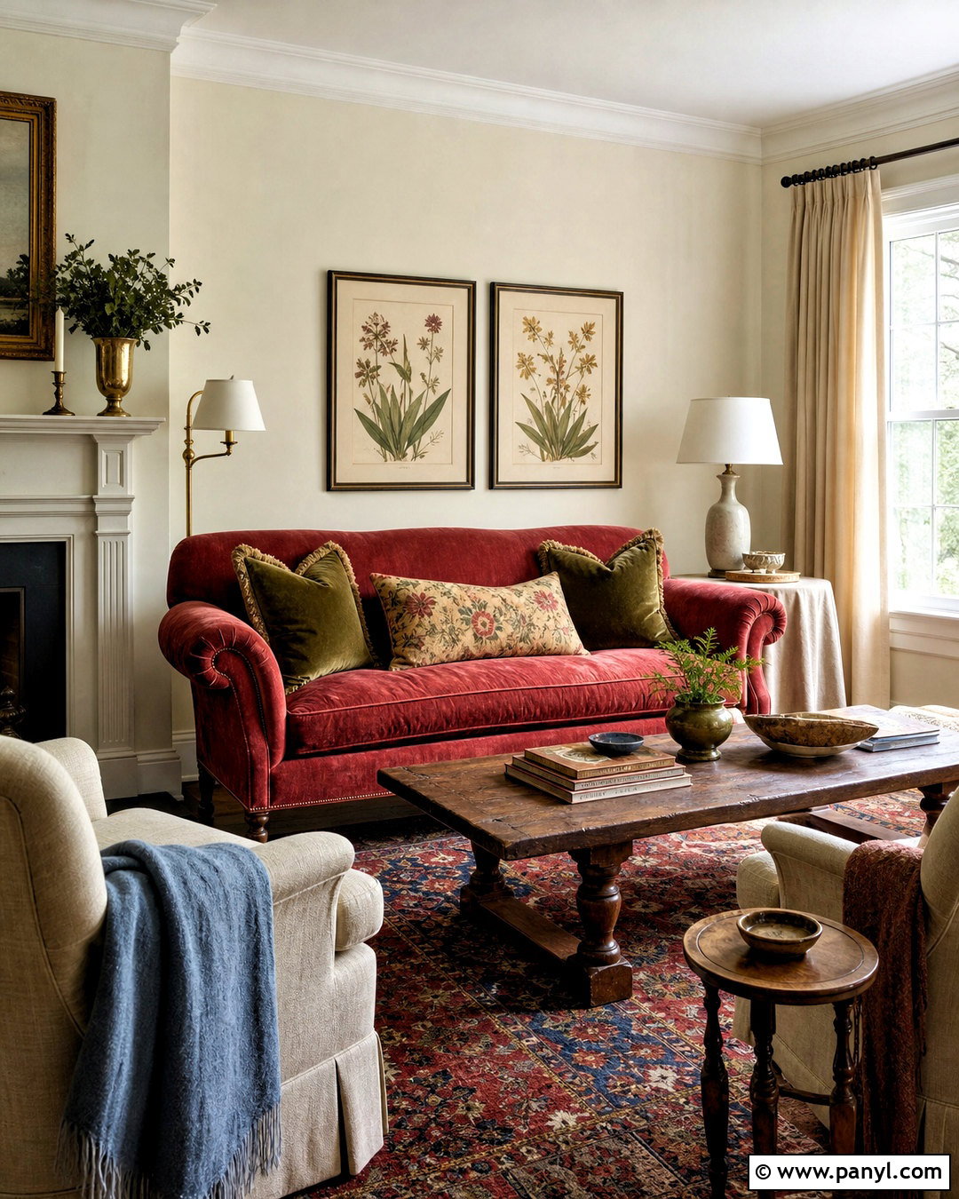 Antique Red Sofa - 20 antique red home decor ideas