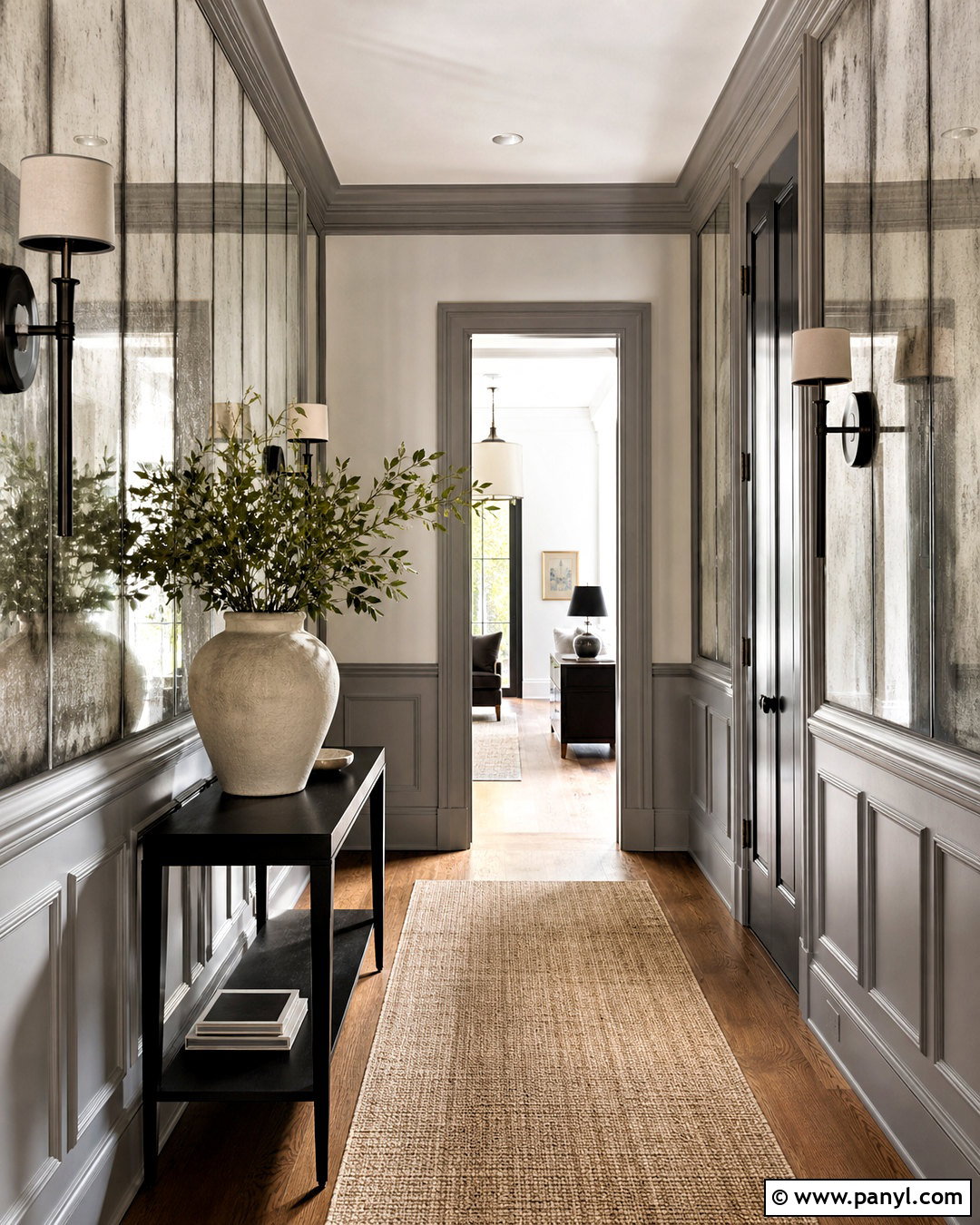 Antique Silver Mirror Hallway - 20 silver texture ideas