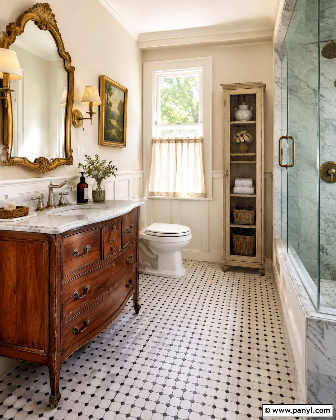 Antique Vanity Cottage Bathroom - 20 cottage bathroom ideas