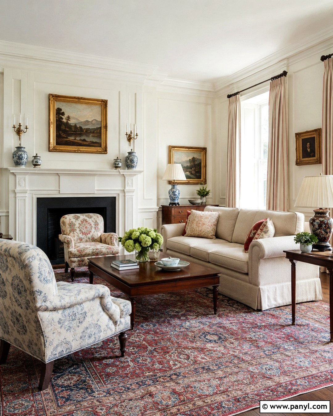 Antique White Wall Paint Traditional Living Room - 20 Types Of White Wall Paint Ideas