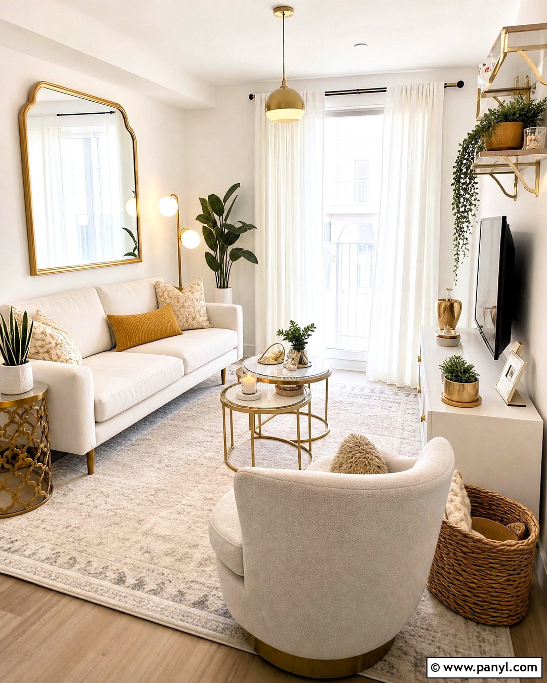 Apartment Gold And White Living Room - 20 gold and white living room ideas