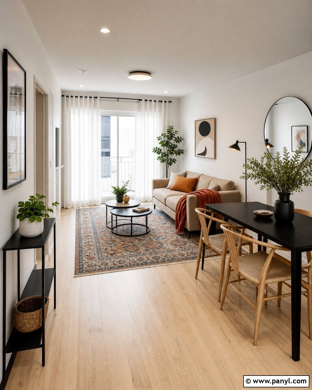 Apartment Interior With White Walls And Black Baseboards - 20 White Walls Black Baseboards