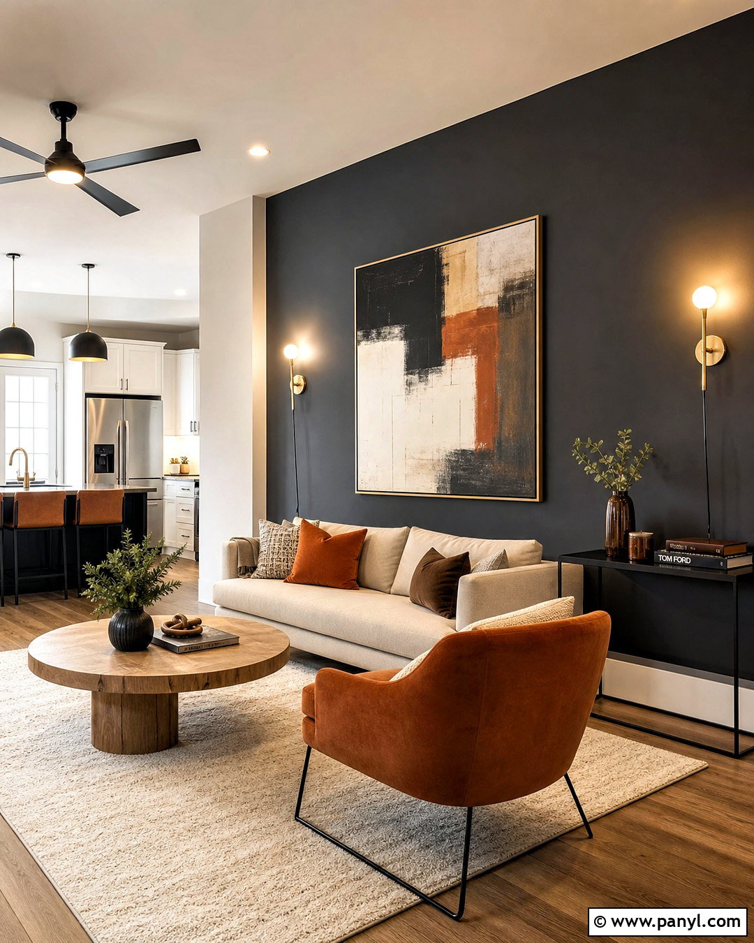 Apartment Living Room With Charcoal Walls - 20 charcoal walls living room ideas