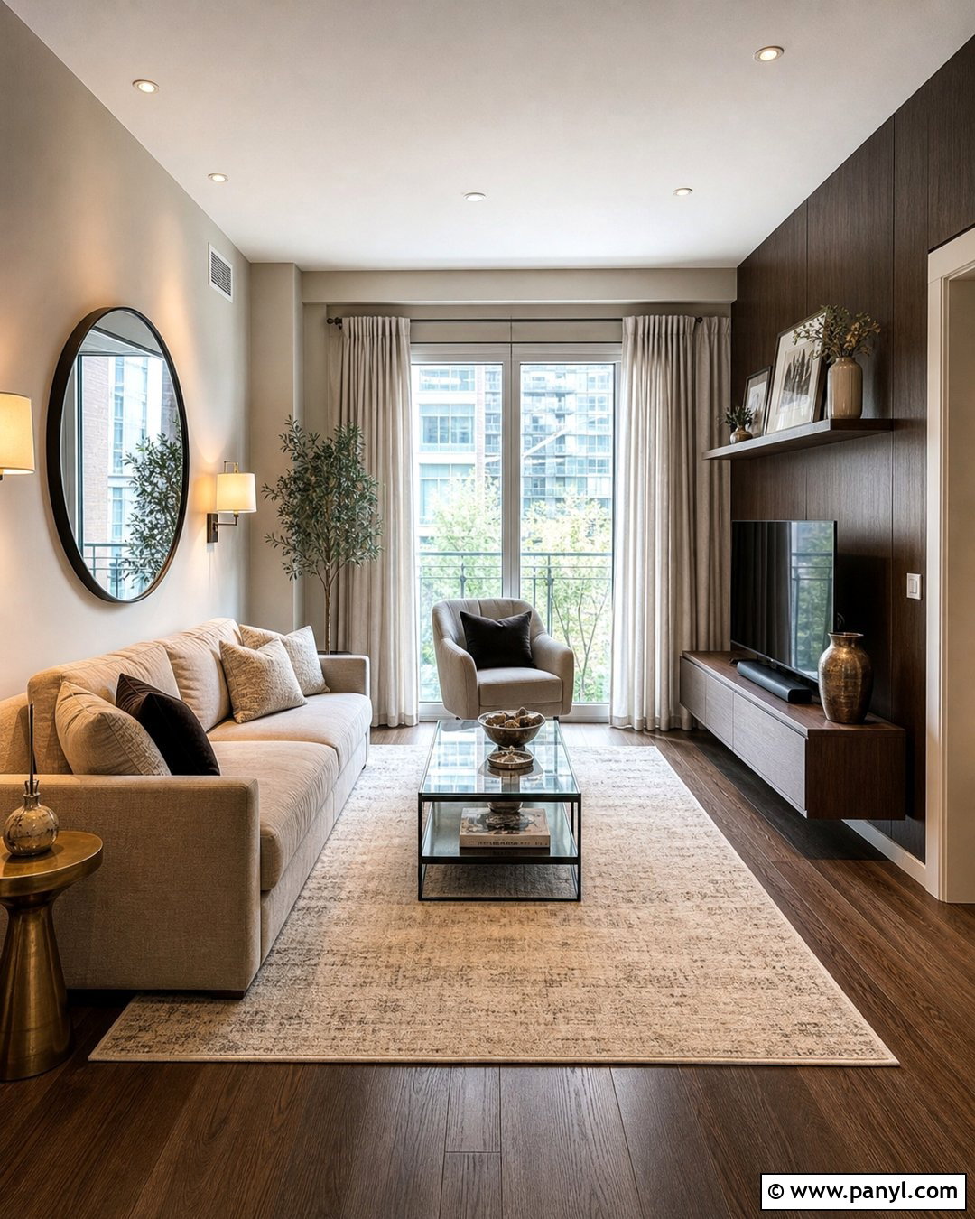 Apartment Living Room With Dark Brown Walls - 35 Dark Brown Walls Living Room Ideas