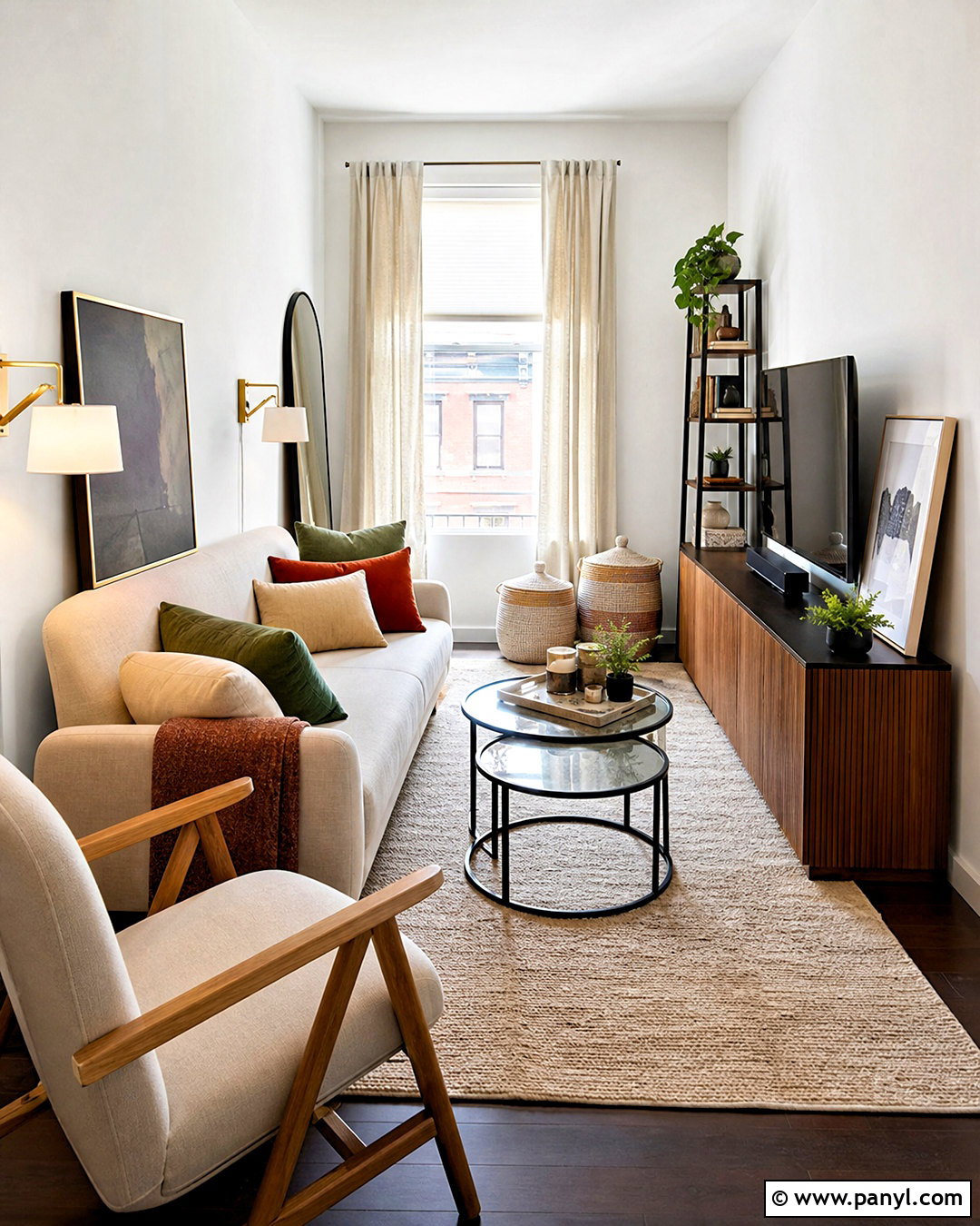 Apartment Living Room With Dark Floors - 20 white walls dark floors living room ideas
