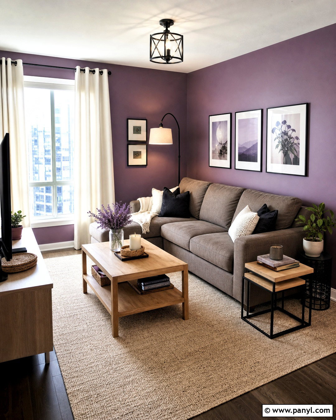 Apartment Purple Living Room - 20 purple walls living room ideas