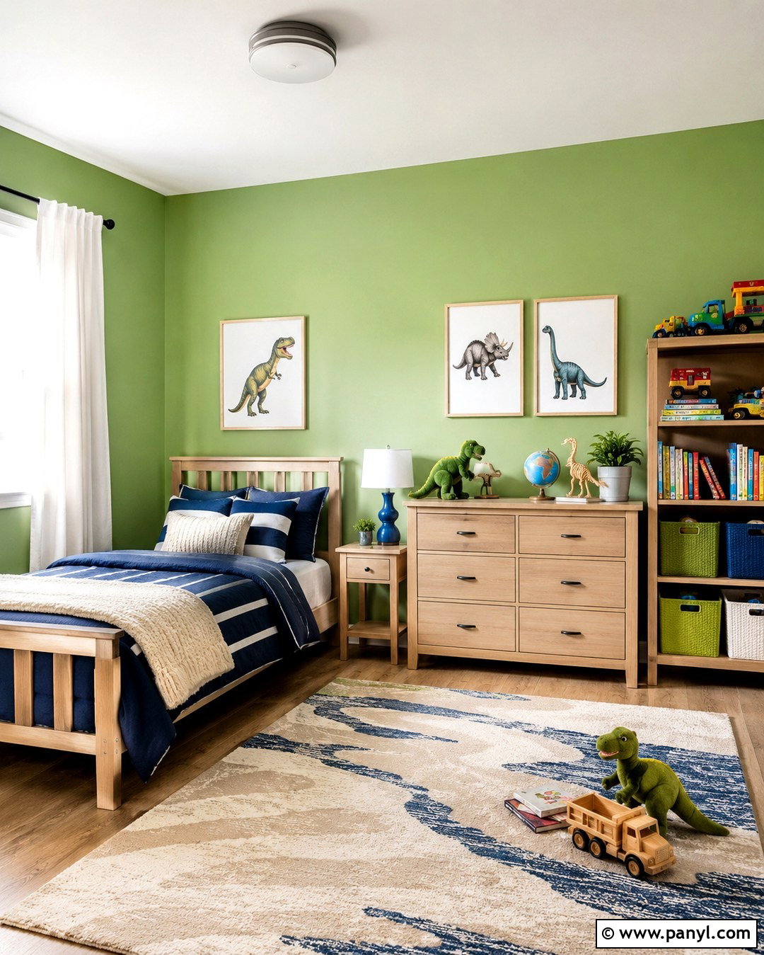 Apple Green Kids Room Wall - 20 Plain Green Wall Ideas