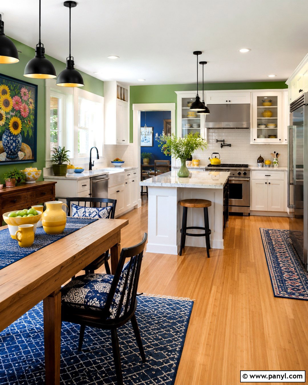 Apple Green Kitchen Walls - 20 Bright Kitchen Wall Colors
