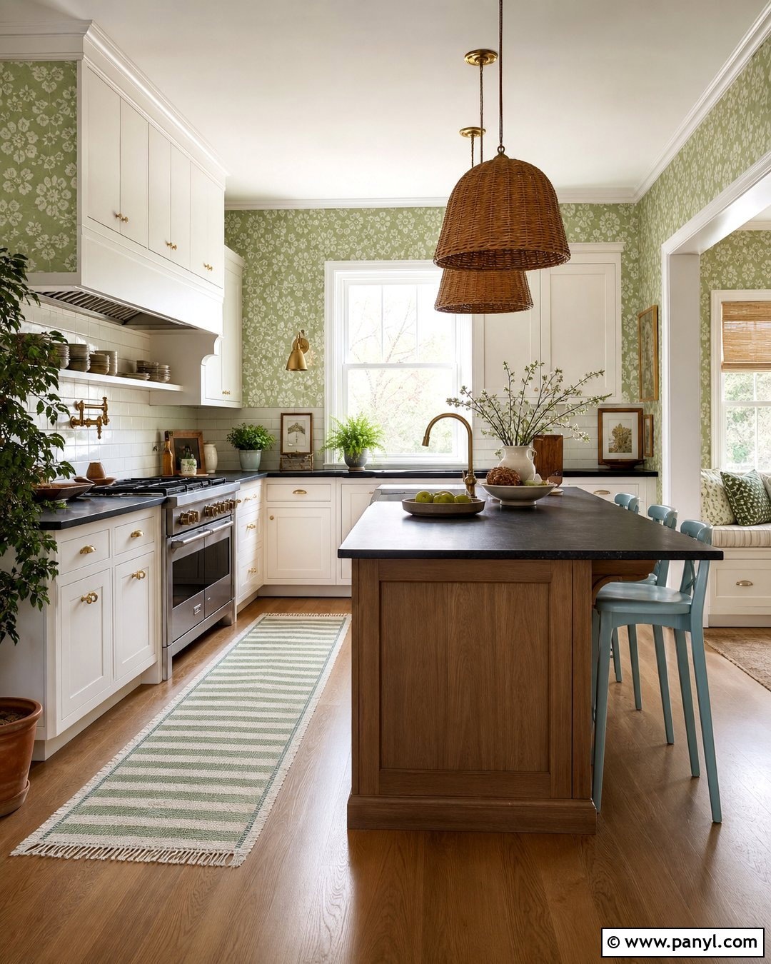 Appleton Lettuce Green Wallpaper - 20 Sister Parish Wallpaper Colors