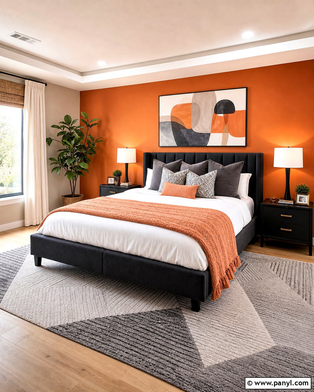Apricot And Charcoal Bedroom - 20 apricot bedroom ideas