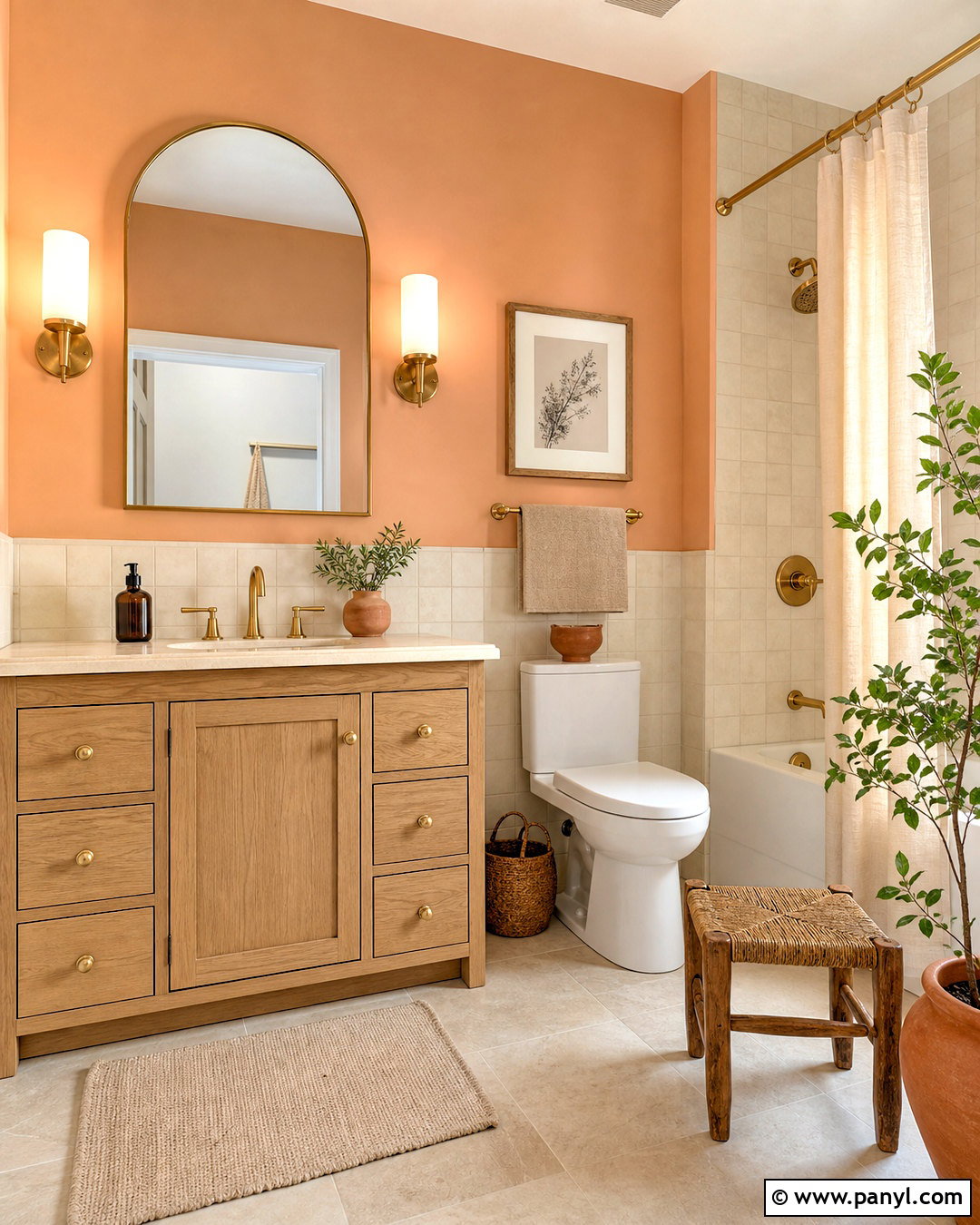 Apricot And Natural Oak Color Palette - 20 warm color palette for home ideas
