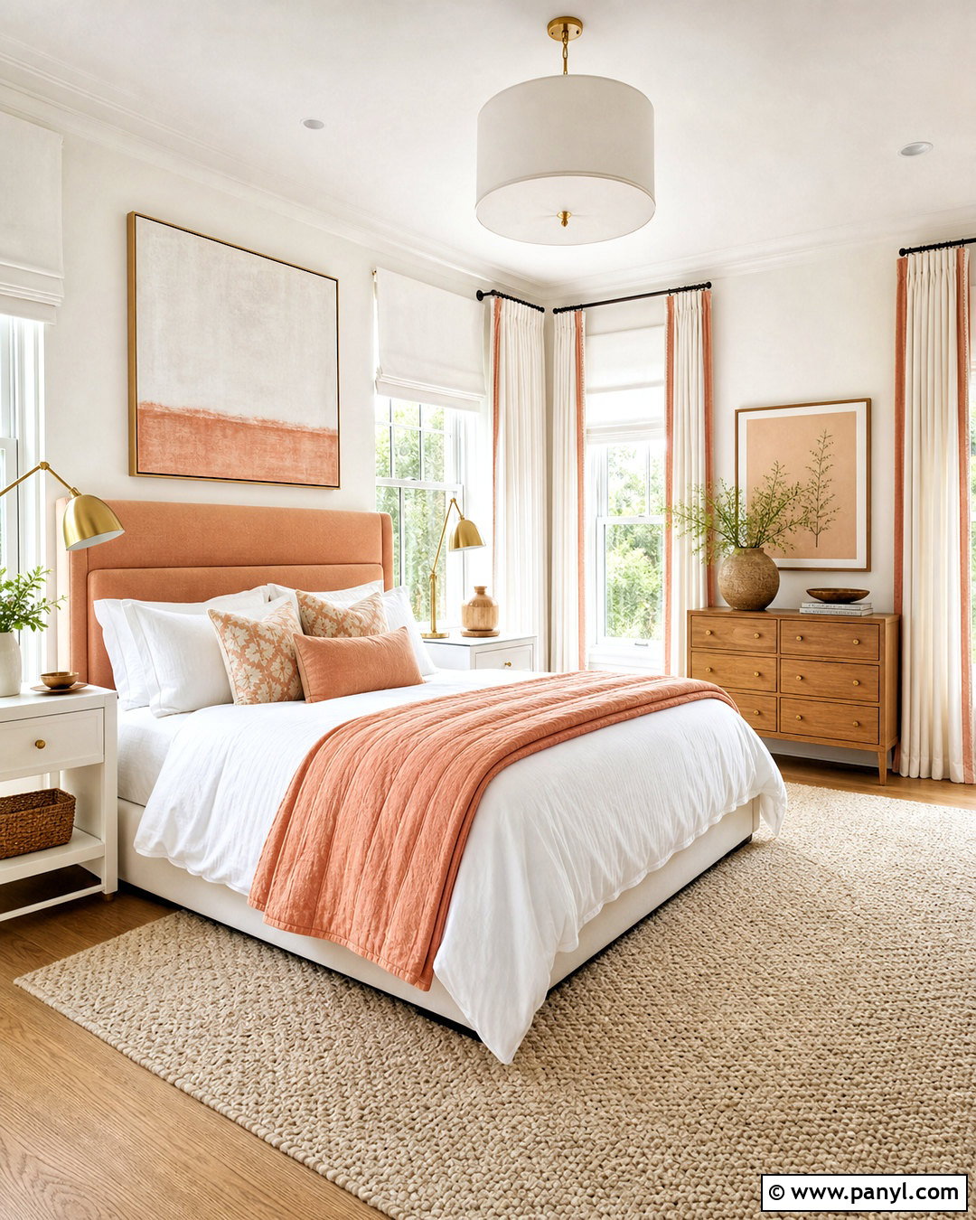 Apricot And White Bedroom - 20 apricot bedroom ideas