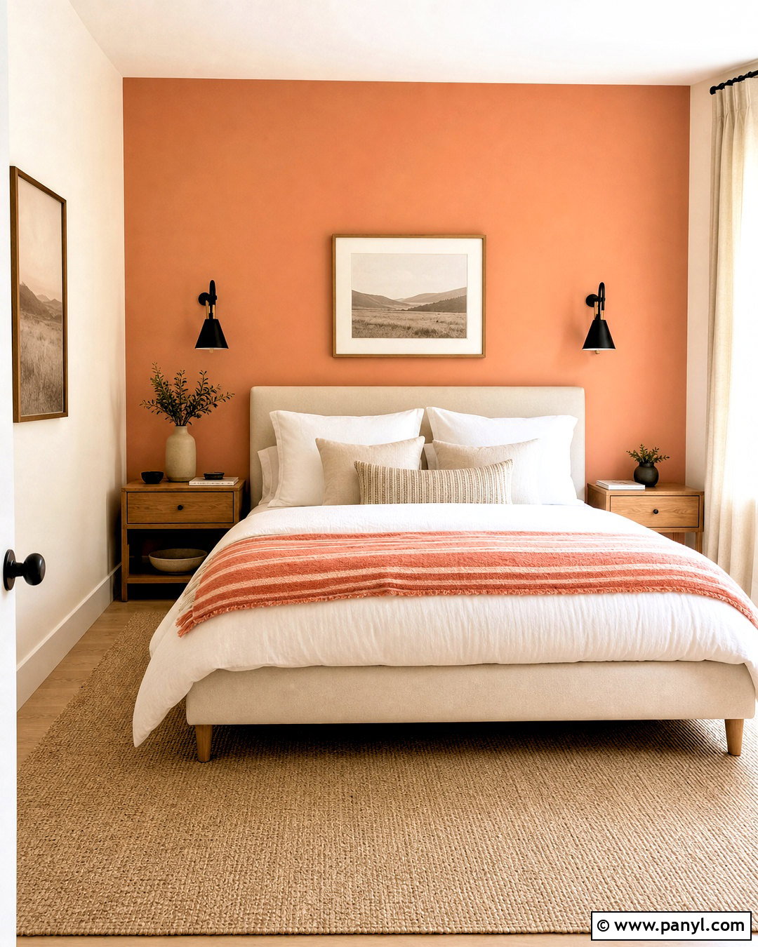 Apricot Bedroom Accent Wall - 20 apricot bedroom ideas