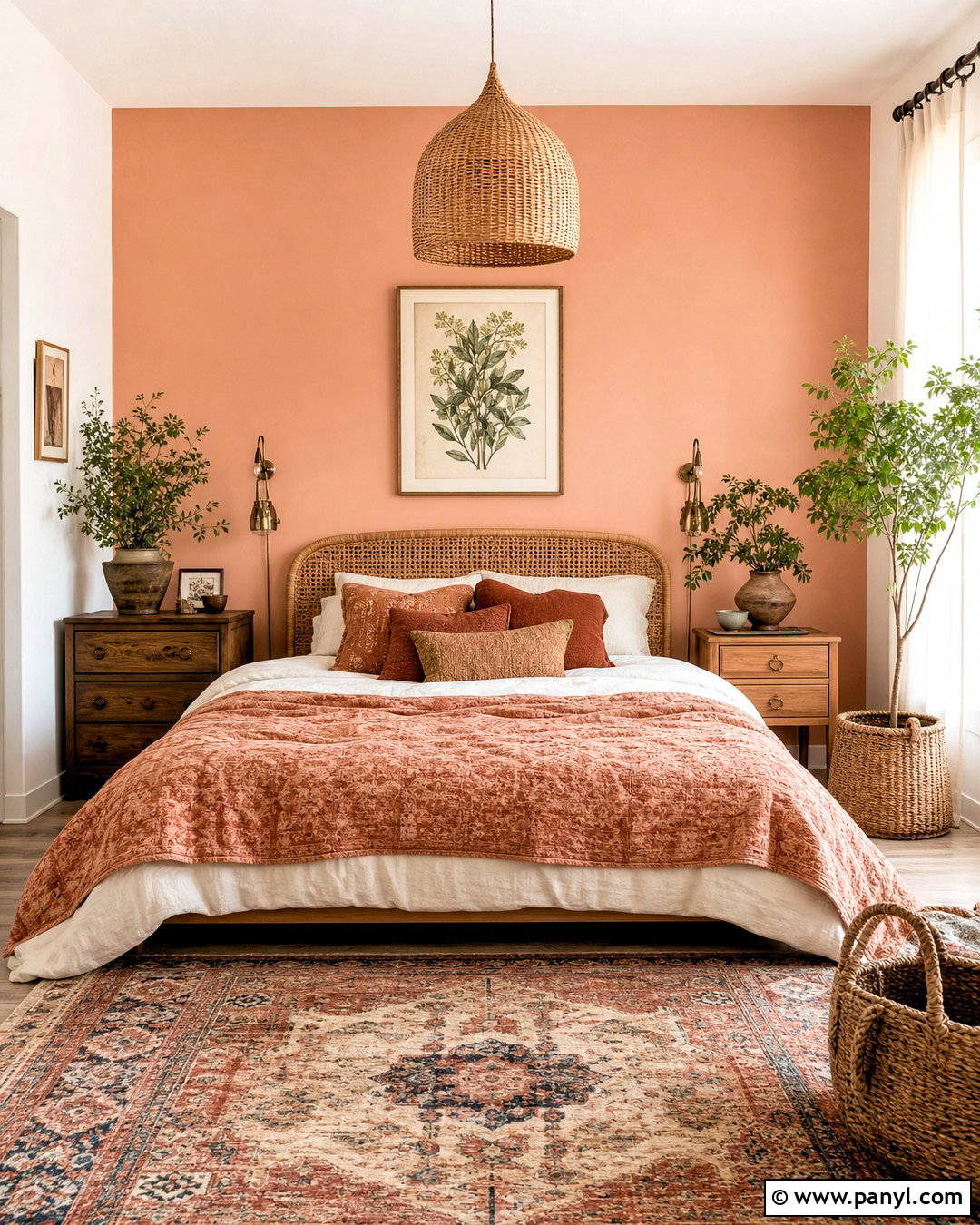 Apricot Boho Bedroom - 20 apricot bedroom ideas