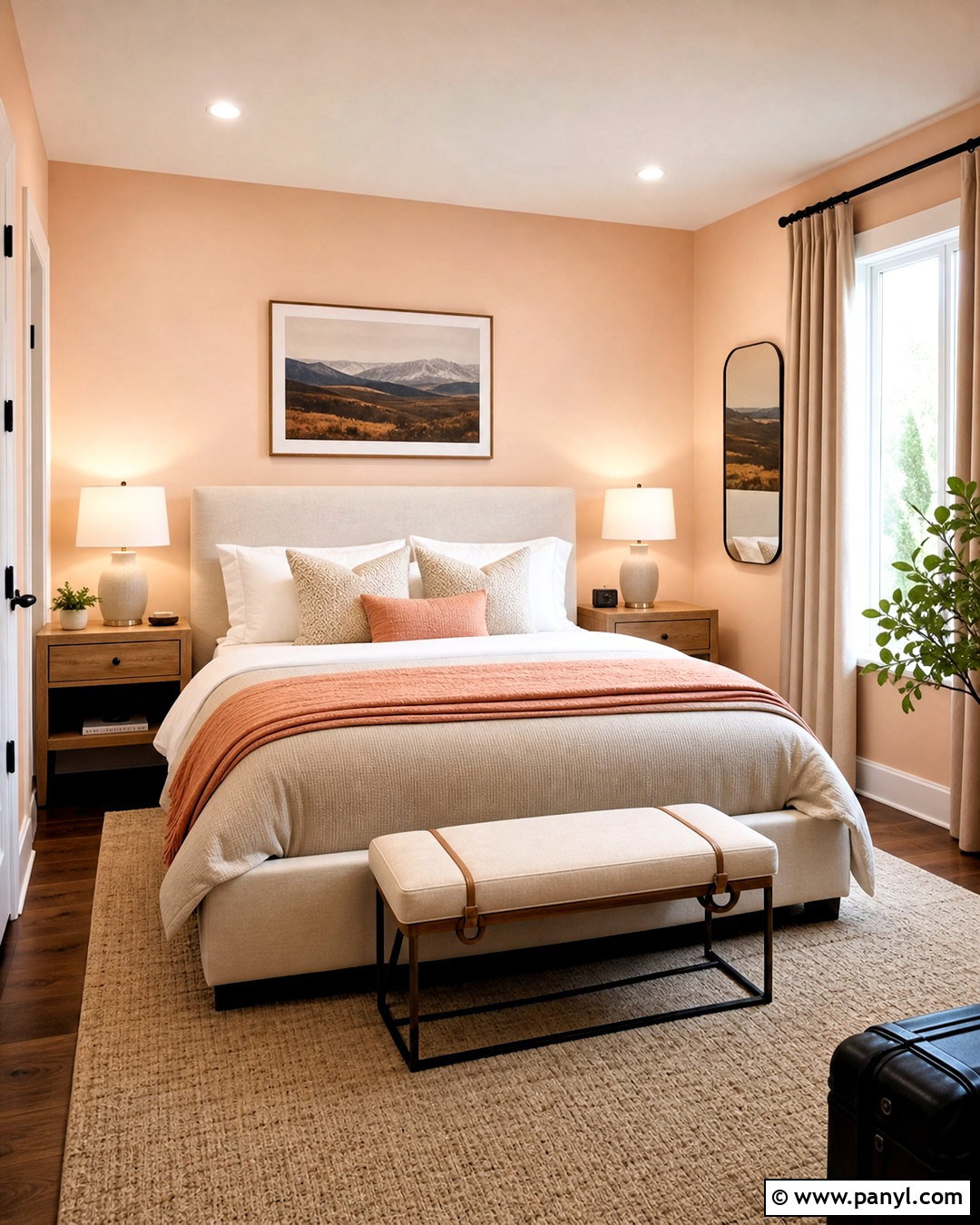 Apricot Guest Bedroom - 20 apricot bedroom ideas