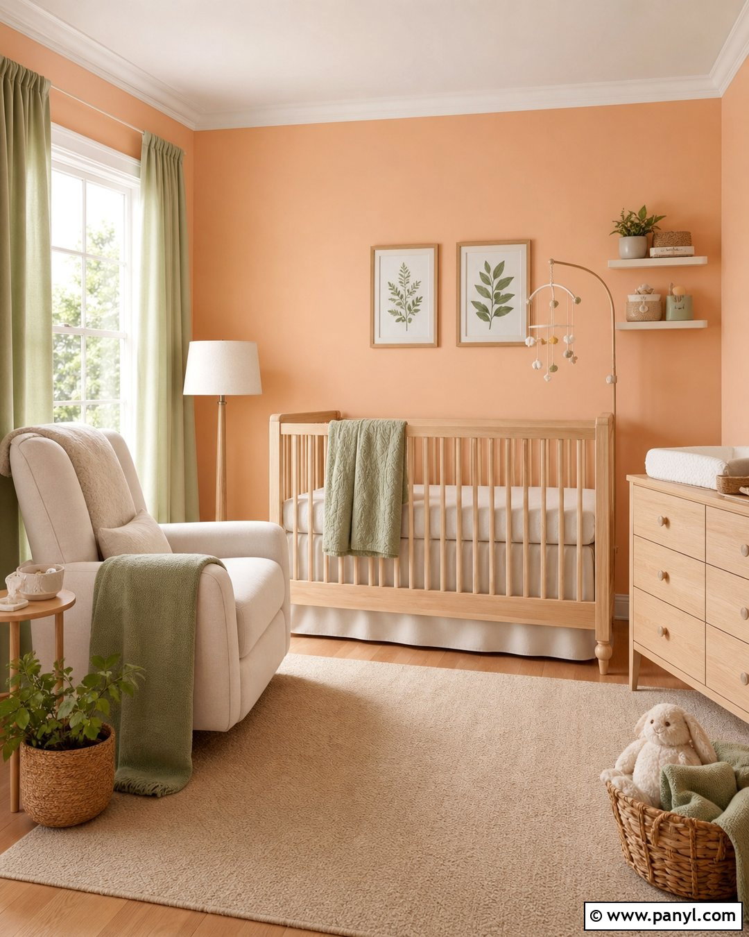 Apricot Orange Nursery - 30 Orange Wall Color Ideas