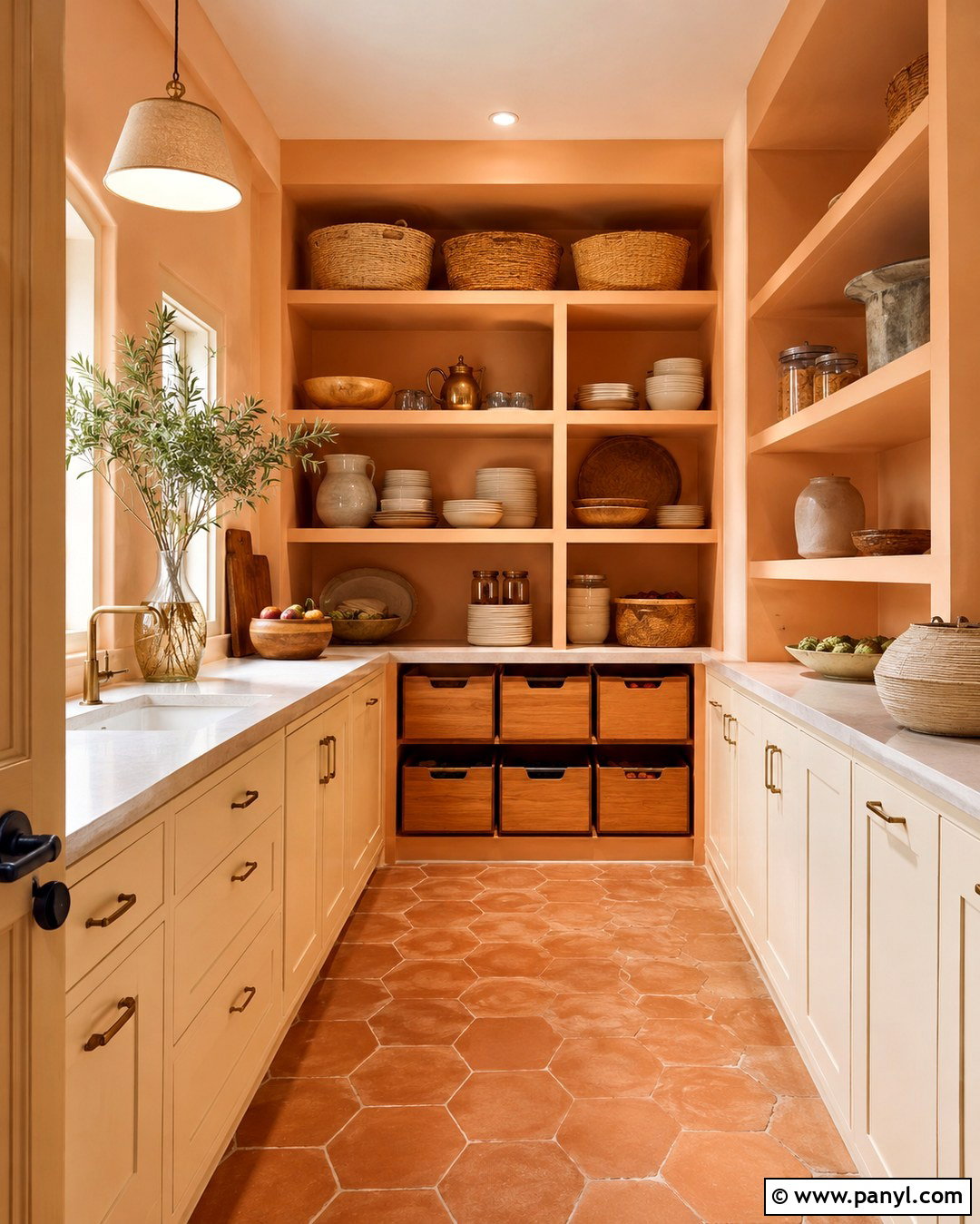 Apricot Orange Pantry Color - 20 Bright Pantry Colors
