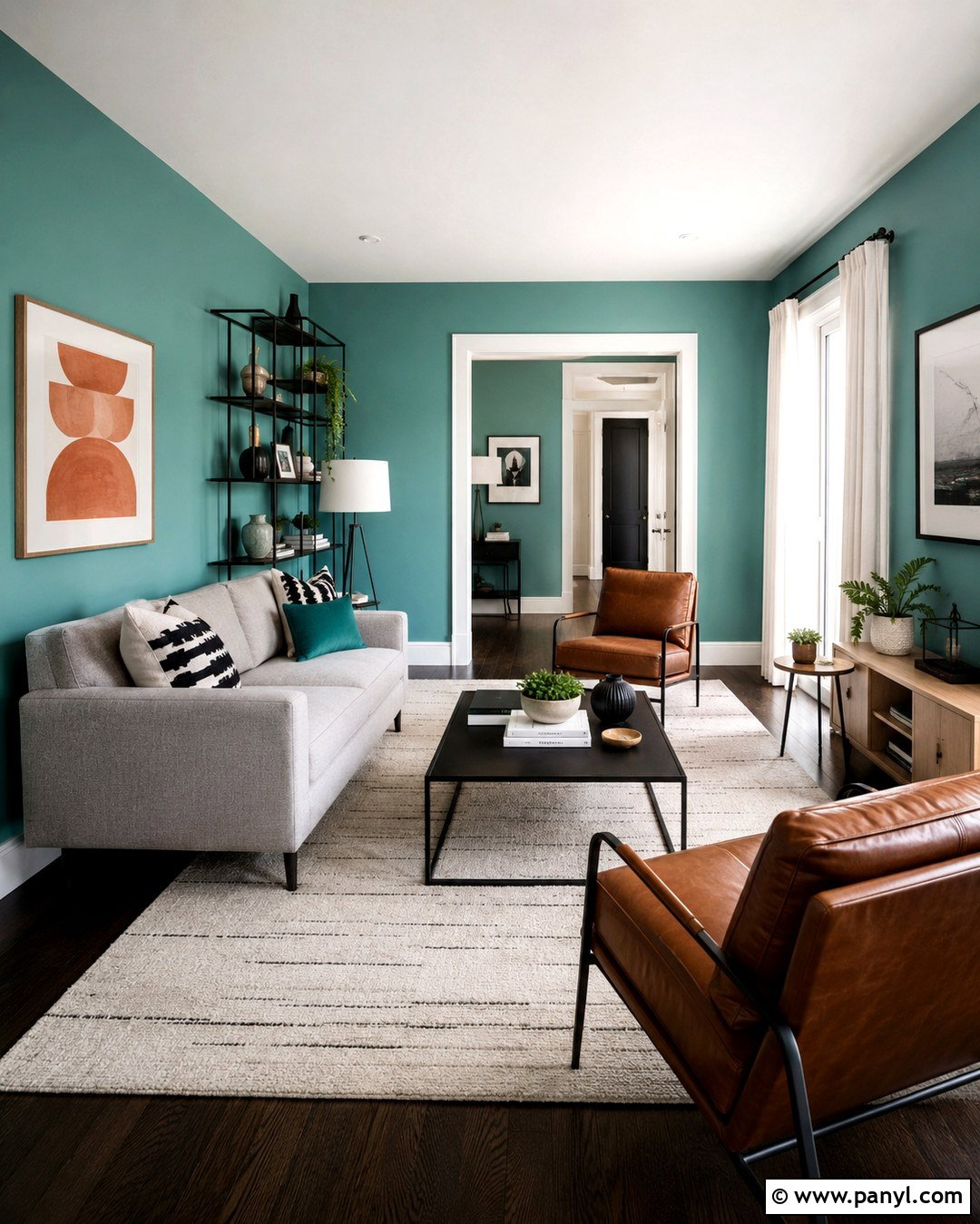 Aqua And Black Living Room - 20 Aqua Living Room Walls