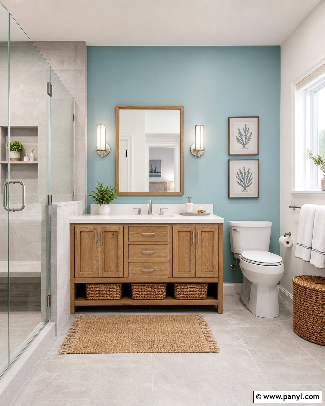 Aqua Blue Accent Wall - 35 accent wall color ideas