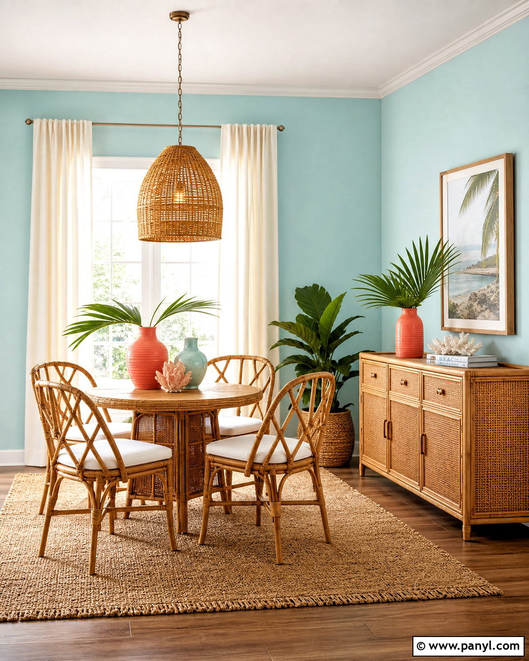 Aqua Blue And Bamboo Wooden Color Combination - 20 wooden colour combination ideas