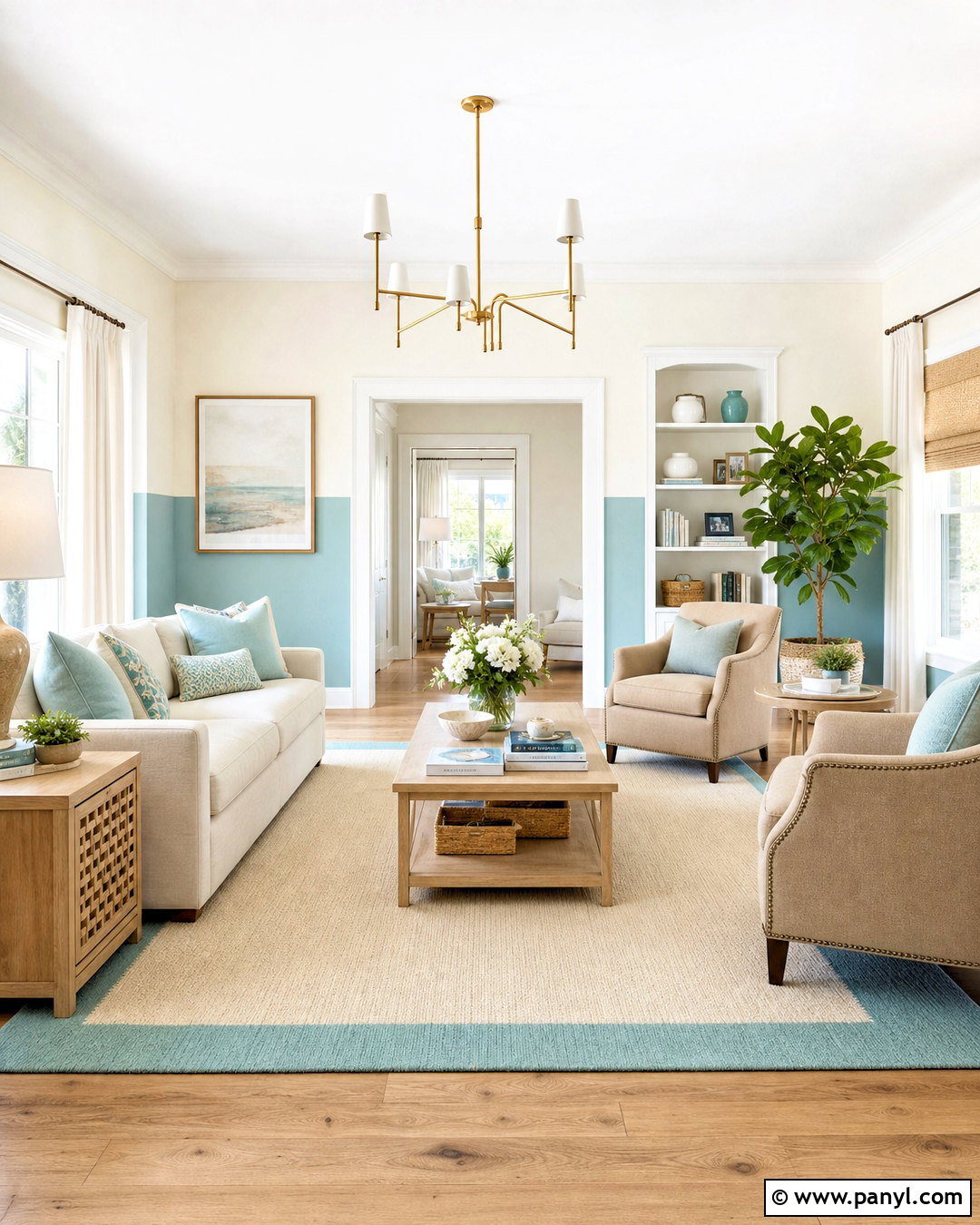 Aqua Blue And Cream Living Room Walls - 20 2 tone living room walls paint colors