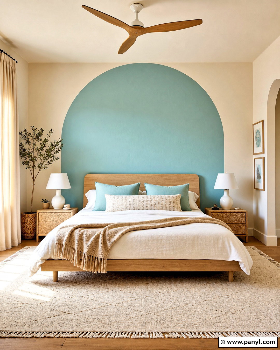 Aqua Blue And Light Beige Bedroom Walls - 20 two colour combination for bedroom walls