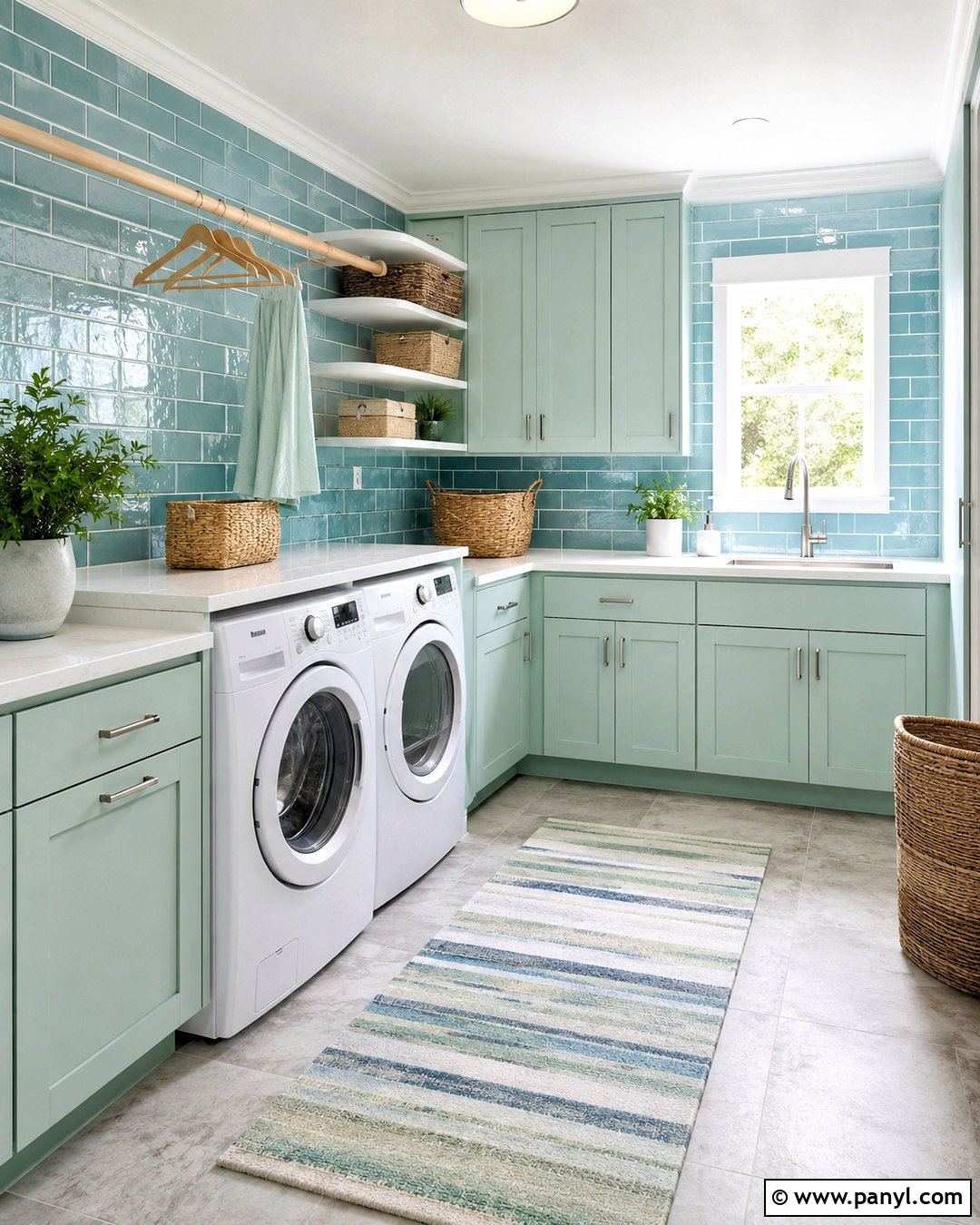 Aqua Blue And Mint Green Laundry Room - 20 blue and green color scheme ideas