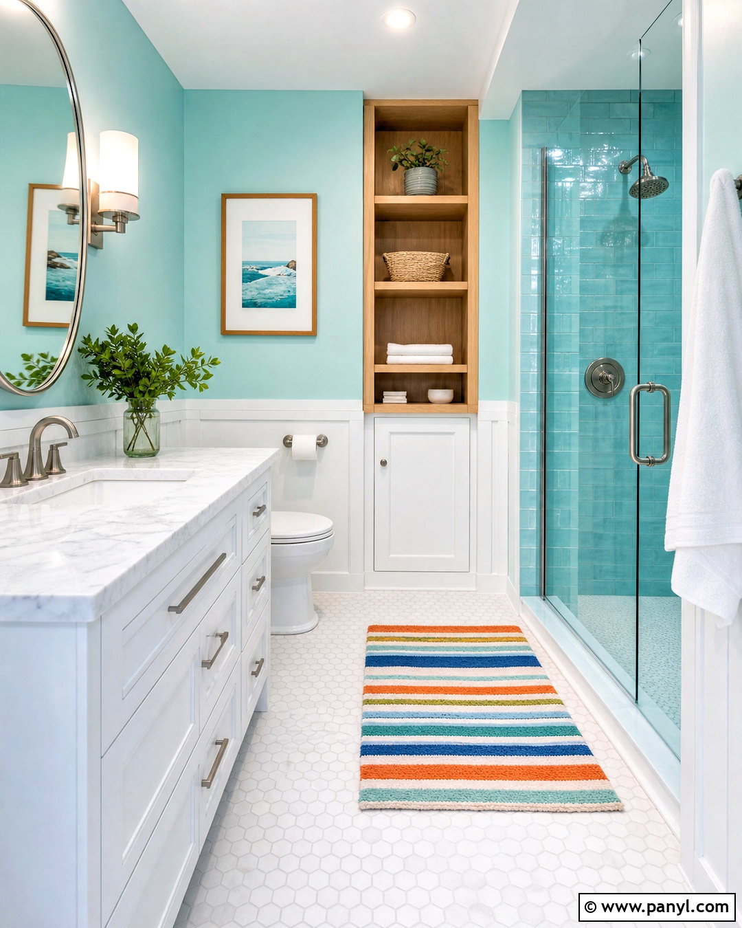 Aqua Blue Bathroom - 20 fun bathroom colors