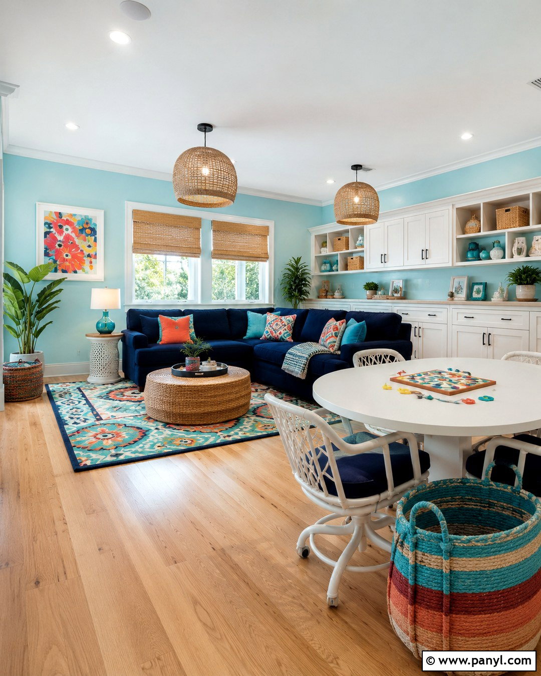 Aqua Blue Bonus Room Walls - 20 Bonus Room Wall Color Ideas
