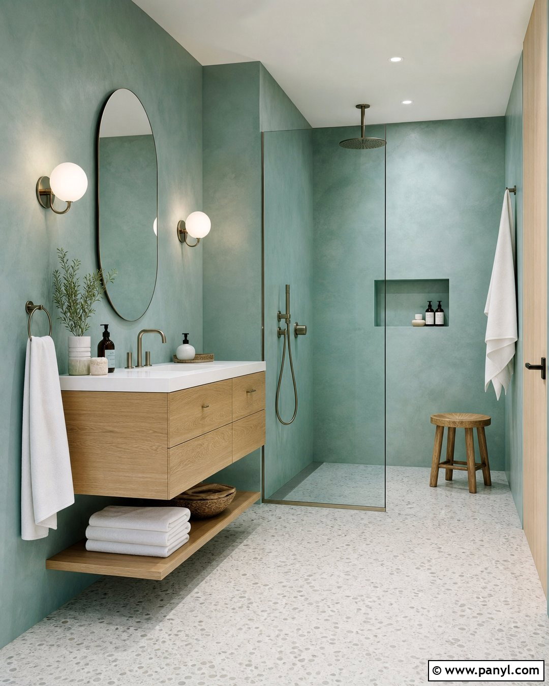 Aqua Microcement Wall Texture - 50 wall colour texture ideas