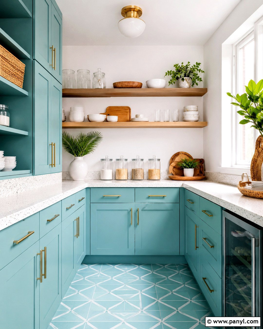 Aqua Pantry Color - 20 Bright Pantry Colors