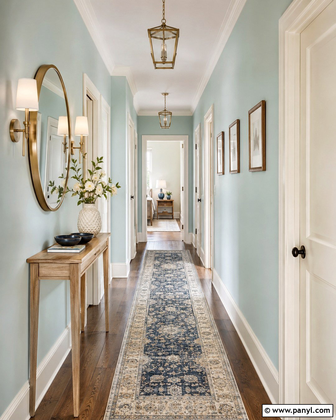 Aqua Wall Paint In A Hallway - 20 aqua wall paint ideas