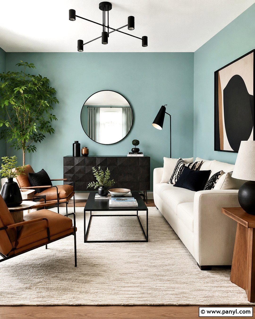 Aqua Wall Paint With Black Accents - 20 aqua wall paint ideas