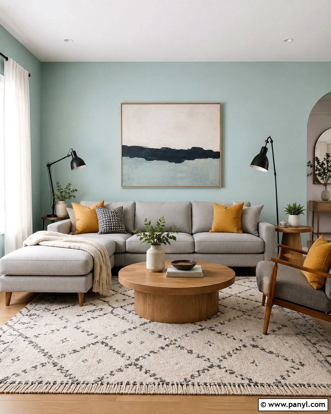 Aqua Wall Paint With Gray Furniture - 20 aqua wall paint ideas