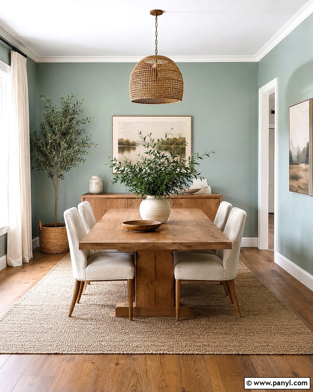 Aqua Wall Paint With Natural Wood - 20 aqua wall paint ideas