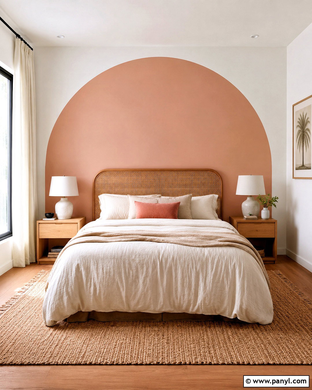 Arch Painted Accent Wall - 20 diy accent wall ideas