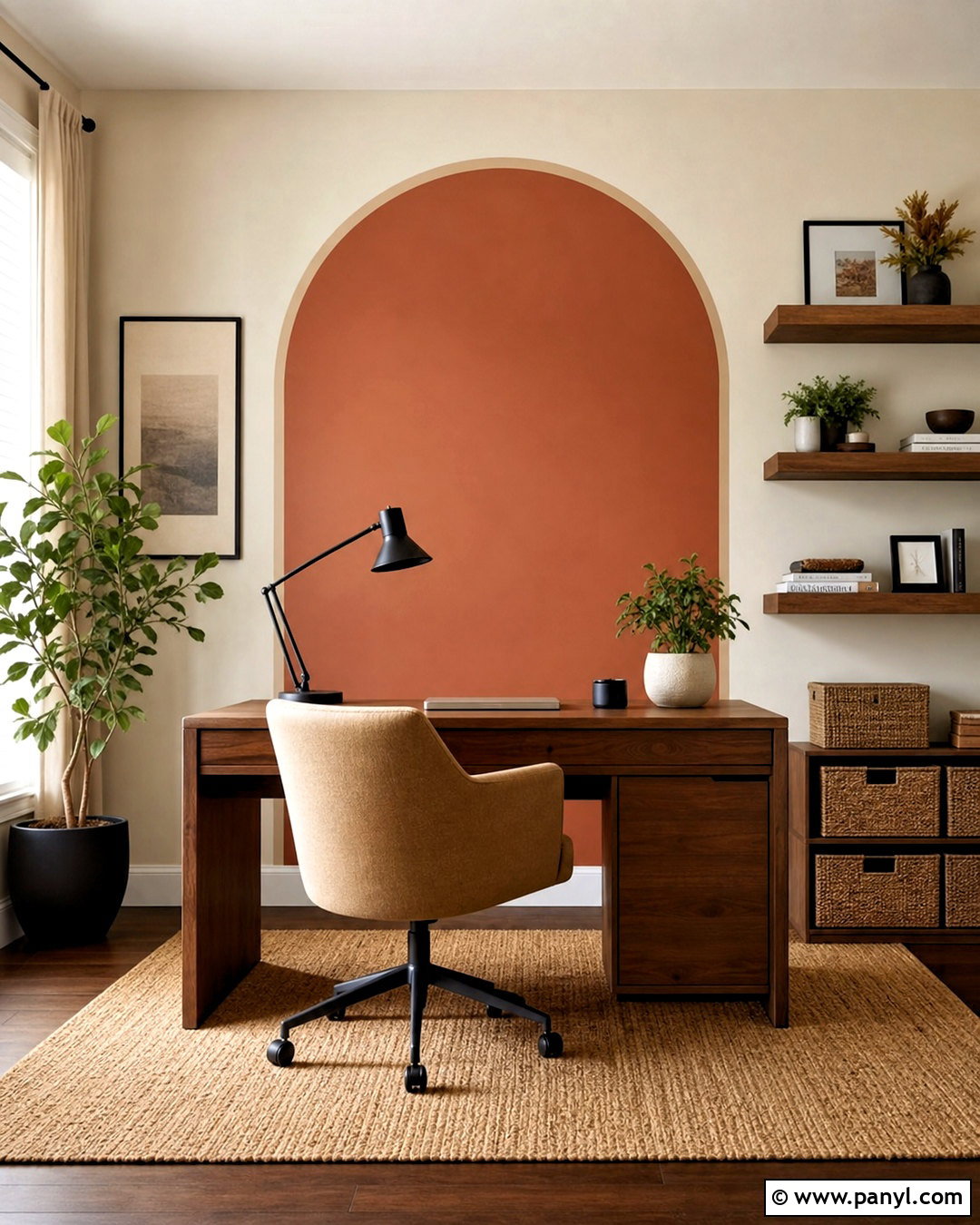 Arch Wall Stencil For Home Office - 20 wall stencil ideas