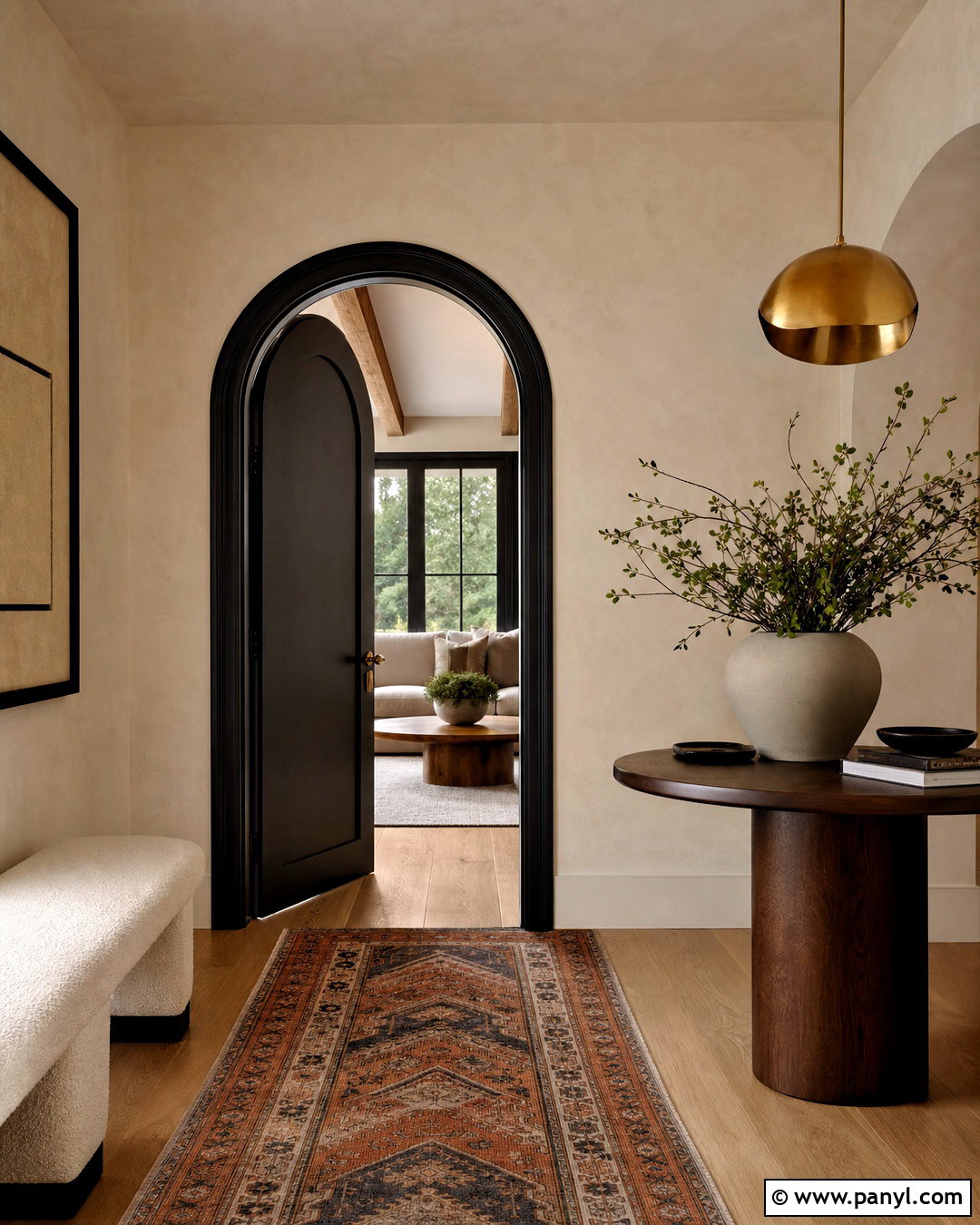 Arched Black Door With Black Trim - 20 black interior doors with black trim ideas
