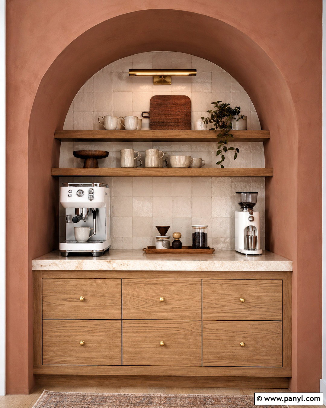 Arched Coffee Bar Nook - 20 coffee bar ideas modern ideas