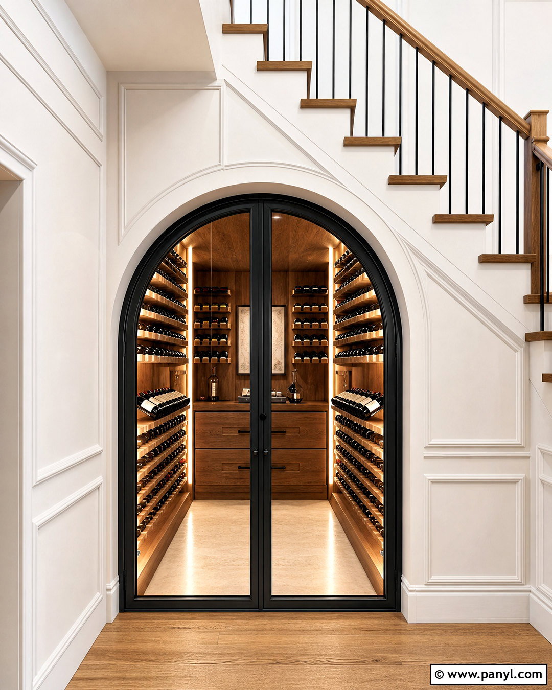 Arched Door Under Stairs Wine Cellar - 20 under stairs wine cellar modern ideas