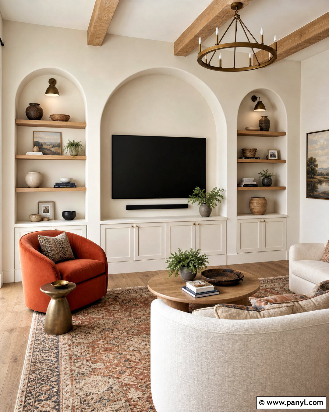 Arched Family Room TV Wall - 20 family room tv wall ideas