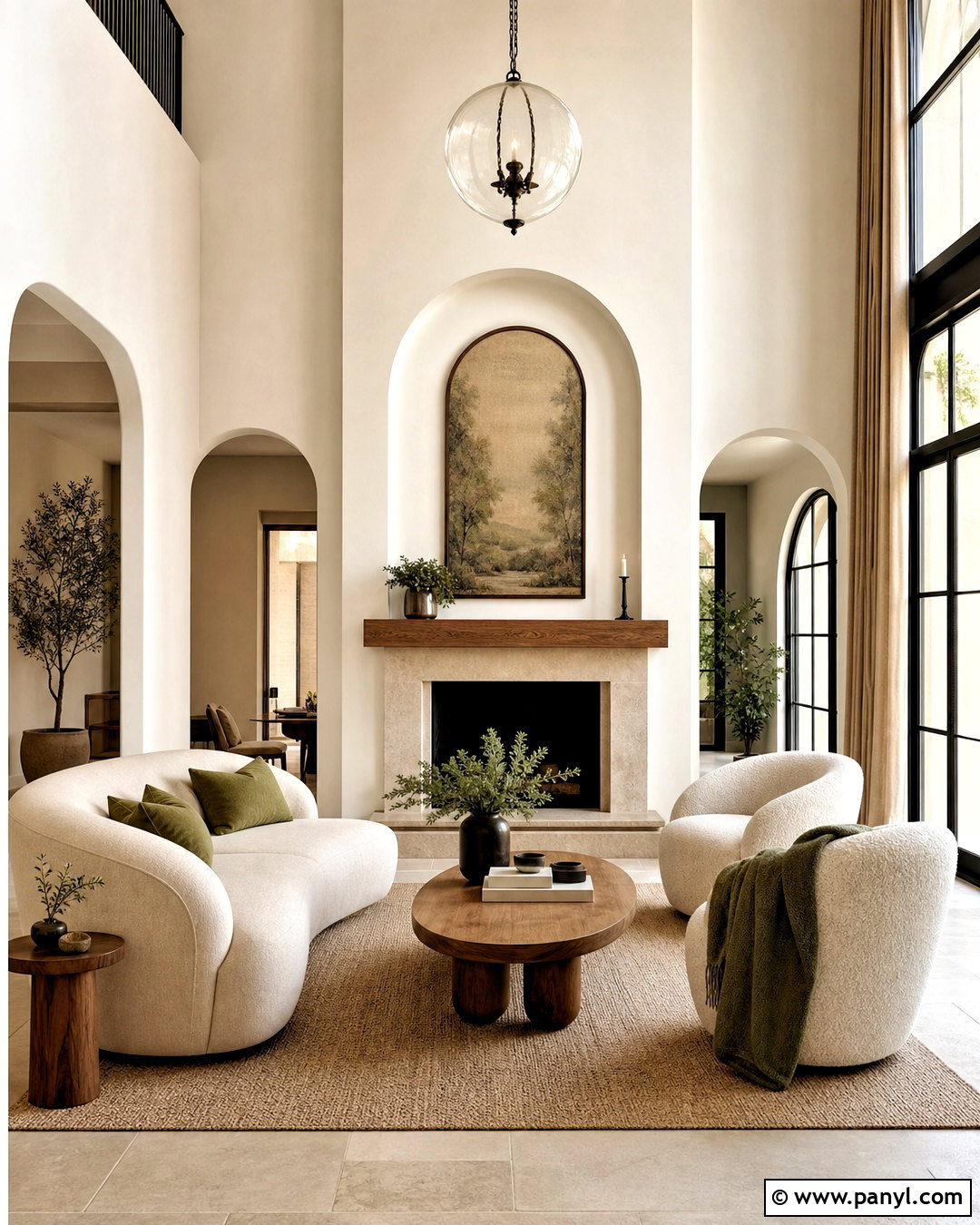 Arched Fireplace Wall - 20 tall fireplace wall high ceilings
