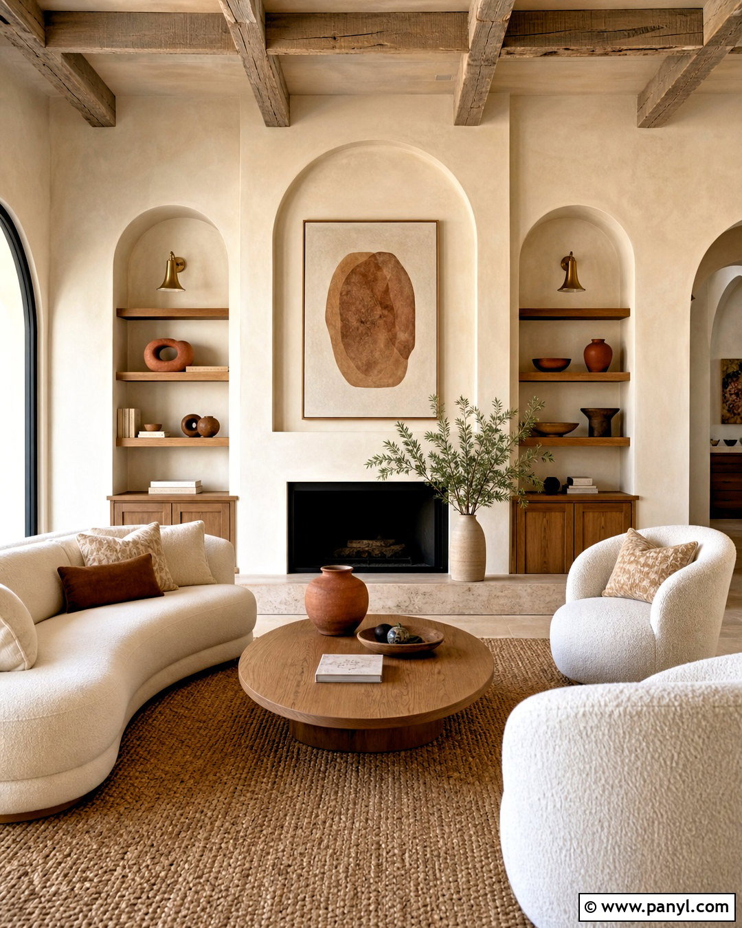 Arched Fireplace Wall - 20 flat fireplace wall ideas