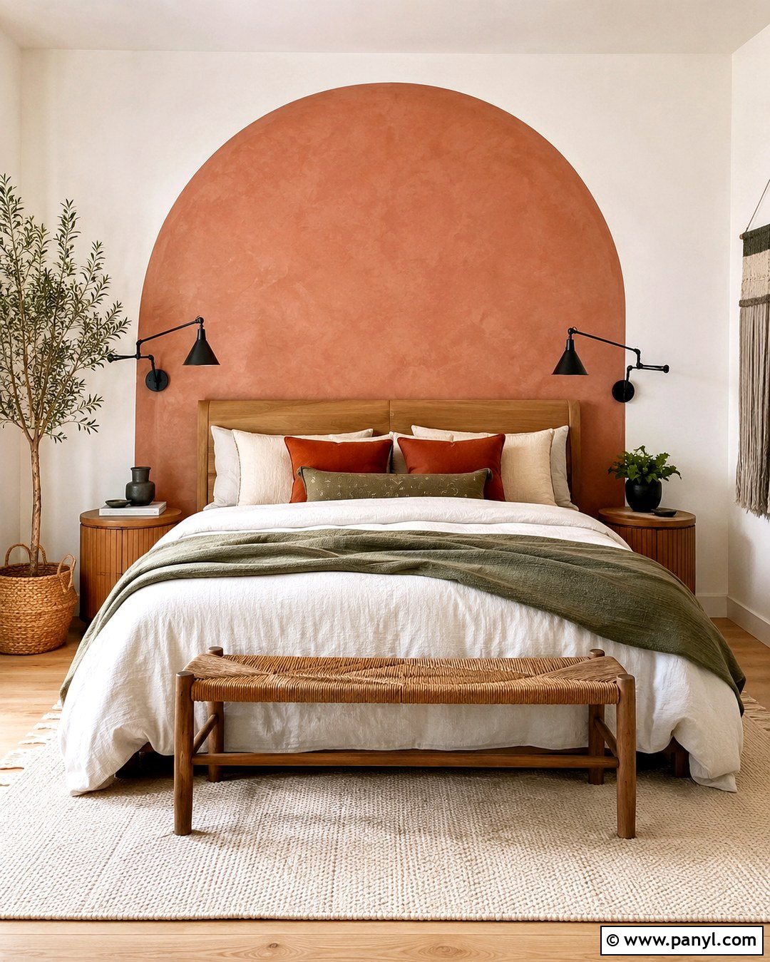 Arched Limewash Accent Wall - 20 Limewash Paint Accent Wall Ideas