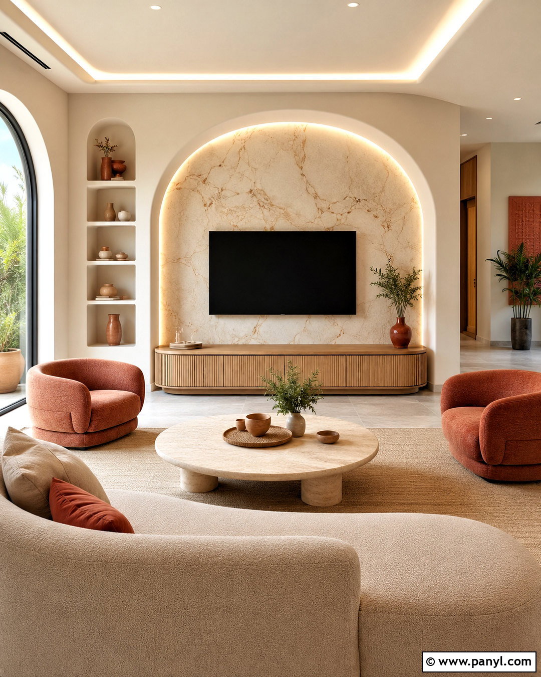 20 Marble TV Feature Wall Ideas for Sleek Living Rooms