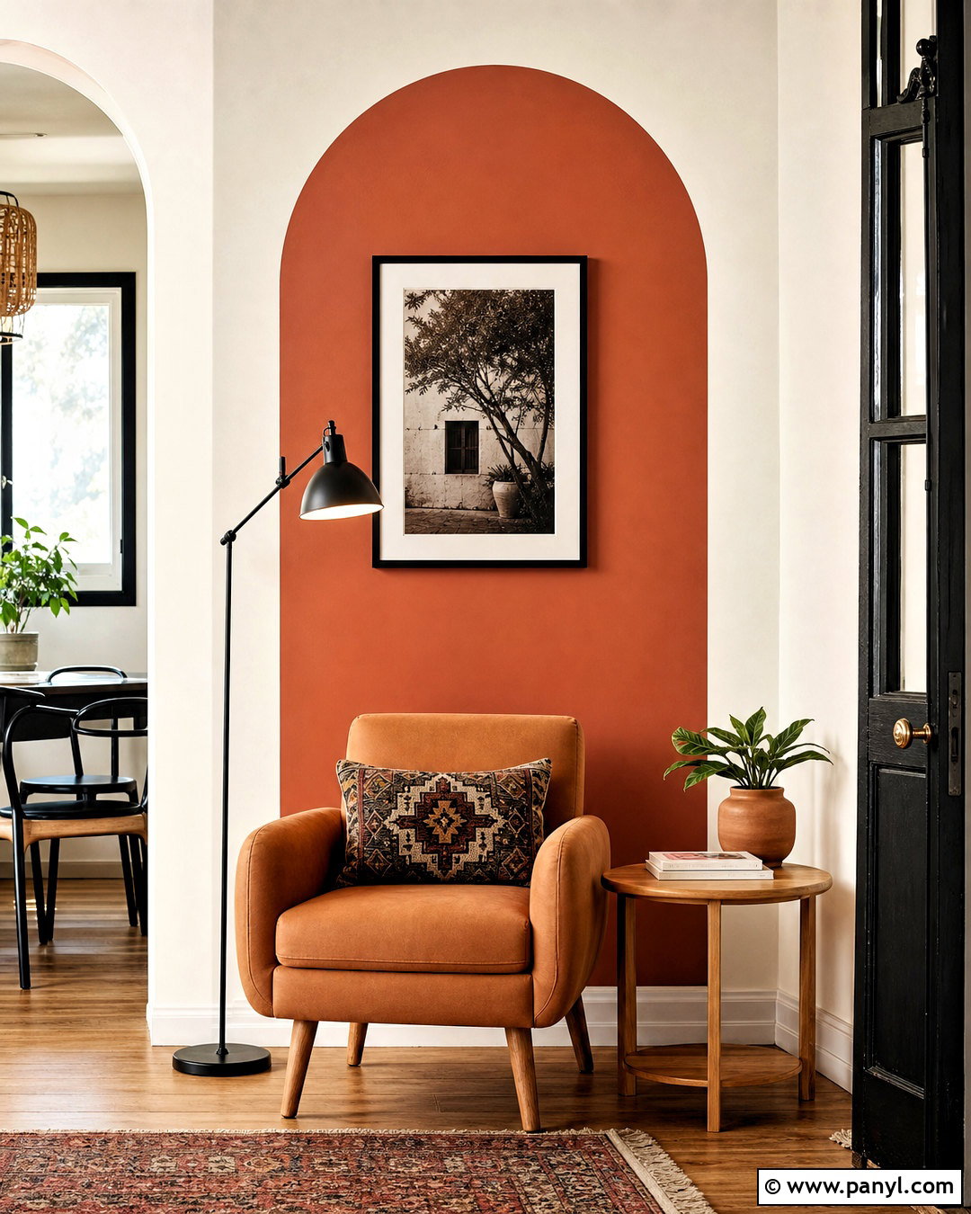 Arched Paint Accent Wall - 20 unique accent wall ideas